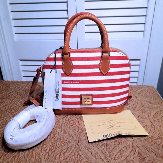 Dooney & Bourke Bitsy Bag NWT Dooney Bourke Red and White Striped Bitsy Bag Dooney Bourke Crossbody Dooney Bourke Bitsy