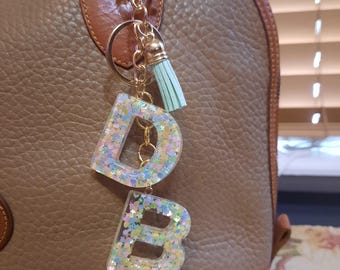 Dooney & Bourke Style DB Bag Charm Resin Floating Hearts With 