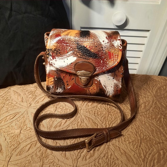 Vintage Hand Painted Dooney & Bourke Small Crossbody Custom  display picture 1