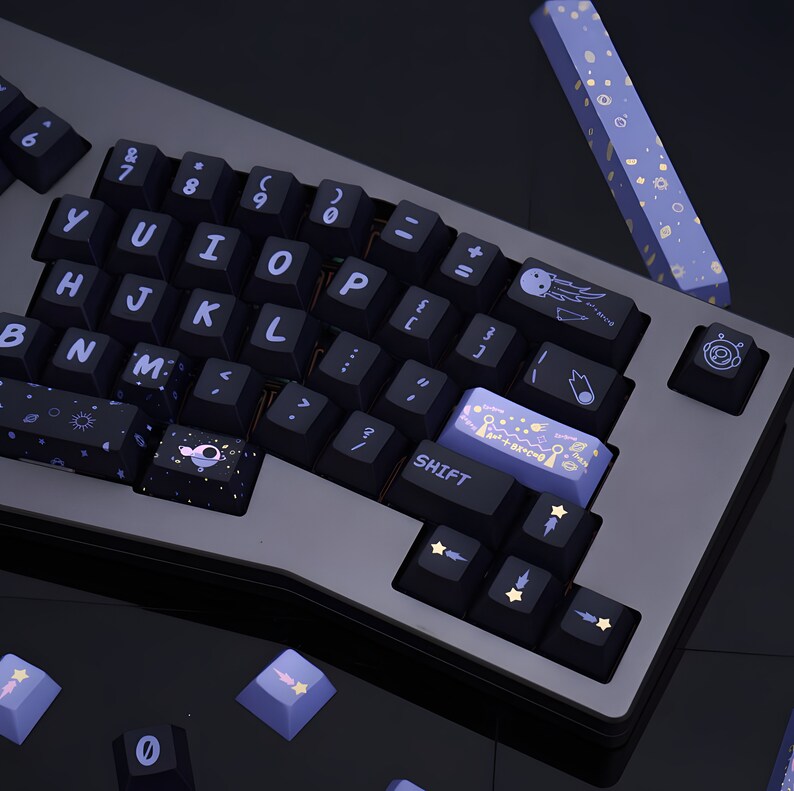 Space Keycaps Mechanical Keyboard 152pcs Odyssey Space Keycap Space