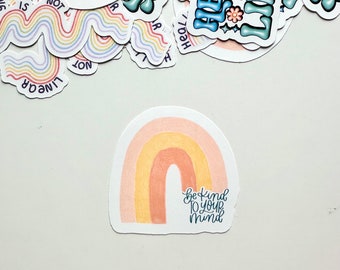 Mental Health Sticker: Be Kind To Your Mind Laptop Decal