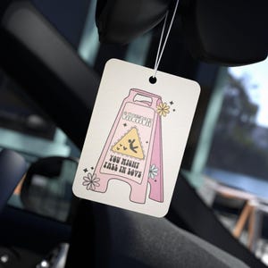 Caution You Might Fall In Love Car Air Freshener, New Car Scent, Gift for Car Lovers, Car Fragrance, Y2k Air Freshener, Car Accessories