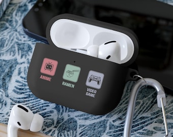 Anime AirPods Case, Protective TPU Cover with Carabiner
