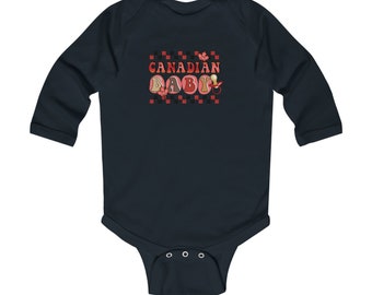 CANADIAN BABY Infant Long Sleeve Bodysuit | Newborn | Funny Canadian Shirts