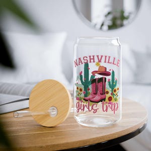 Tazza da viaggio con sorseggiatore Nashville Girls Trip, tazza da viaggio per caffè ghiacciato, stoviglie estive