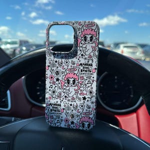 Angel Devil Bichota Season Karol G Slim iPhone Case | Pink Bichota Season | Karol G Merch | Karol G Accessories | Snap ON Case