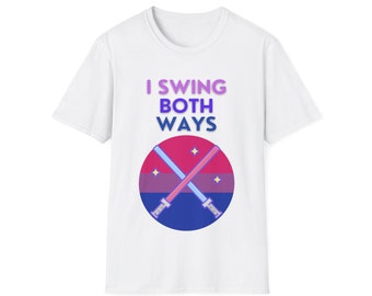 Star Wars Lichtschwert LGBT Queer Unisex Softstyle T-Shirt
