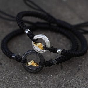 手作りS999シルバー幾何学的カフブレスレット、男女兼用調節可能