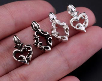 Medieval Card Suit Pendant Necklace, S925 Sterling Silver Playing Card Tiny Charm, Gothic Poker Jewelry, Dark Academia Statement Jewelry