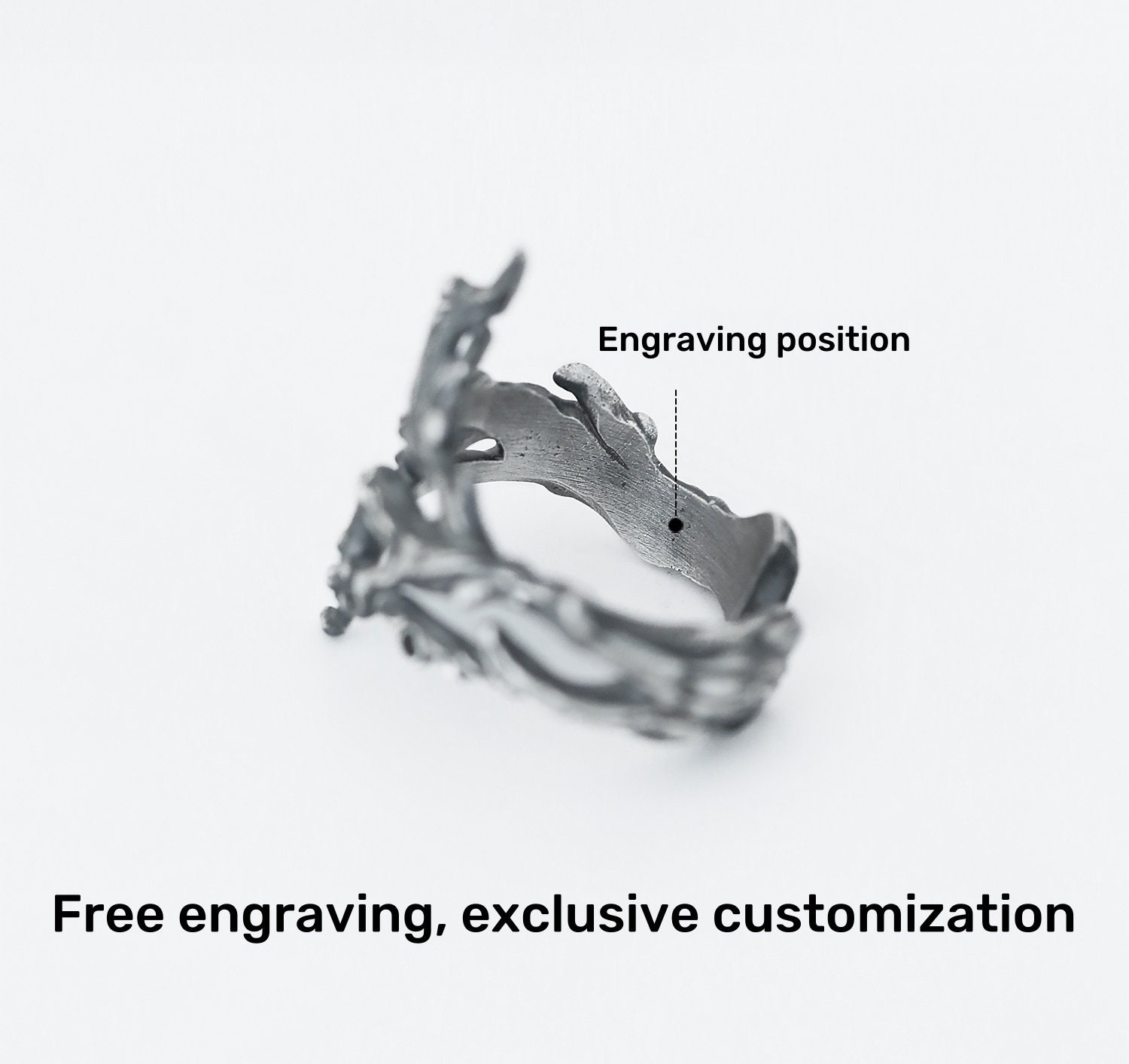 ■ENGBROX■ silver925 heroine ring EBRG25005SV S999 Silver Adjustable Entwined Branch Ring, Custom Engraved