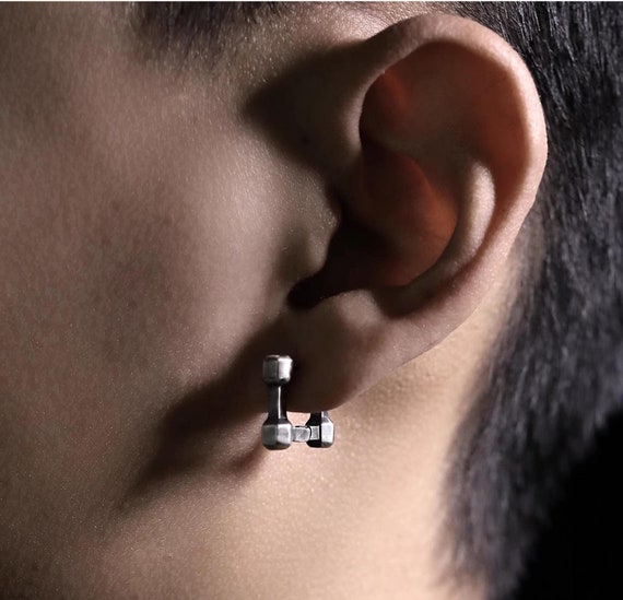 Orecchini a cerchio rettangolari in pietra bicolore blu rosso nero per donna uomo argento colore quadrato bianco zircone piccolo orecchio fibbia gioielli CZ  36