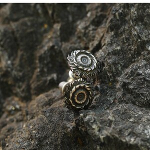 May include: A pair of silver earrings with a detailed, circular design resembling a sunflower.