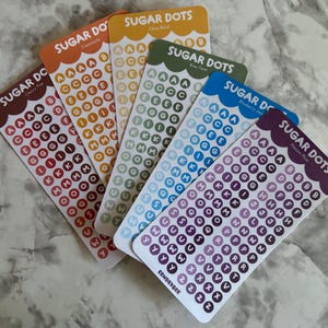 Sugar Dot Alphabet Sheets