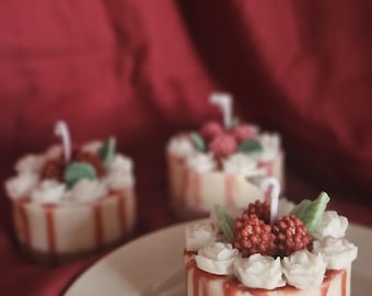 ラベンダーベリーブリスケーキキャンドル（2個パック）