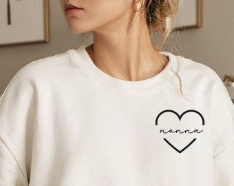 Mom Sweater Nonna Sweatshirt Custom Mothers Day Gift Crewneck Grandma Sweatshirt Personalized New Mom Sweater Mom Shirt New Grandma