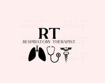 Terapeuta oddechowy Projekt cyfrowy SVG Png Prezenty terapii oddechowej Prezent dla studenta terapii oddechowej za zdanie terapii oddechowej RT