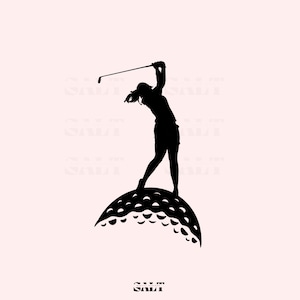 Golf SVG amateur de golf PNG Golf SVG balle de golf téléchargement numérique autocollant de golf golfeur png amateur de golf cadeau amateur de golfeur sticker golfeur swing femme