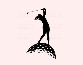 Golf SVG Miłośnik golfa PNG Golf SVG Piłka golfowa Cyfrowe pobieranie Naklejka golfowa Golfista png Miłośnik golfa Prezent Miłośnik golfa Naklejka Golfista Huśtawka żeńska