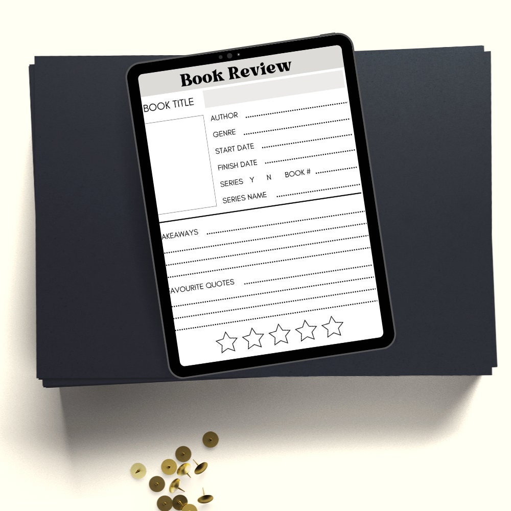 Book Review Book Tracker Template Reading Tracker Reading Log Digital ...