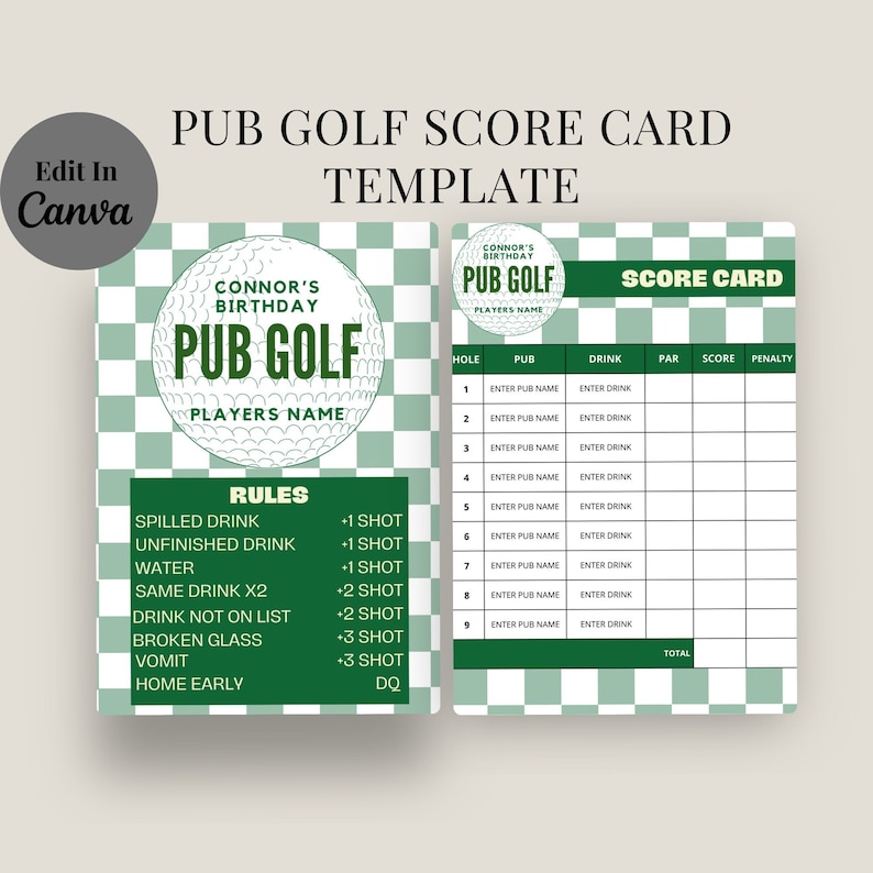 Pub Golf Scorecard Crawl Pub Golf Bachelor Party Games Pub Golf Bar Pub Golf Scorecard Crawl Pub Golf Bachelor Party Games Pub Golf Bar