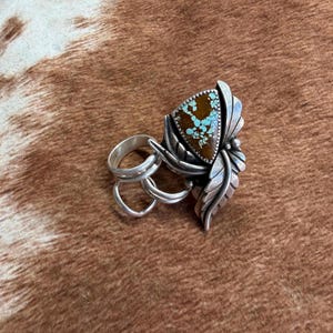 Sterling Silver Split Double Band Midi Ring, Western Cowgirl Stacking Jewelry