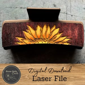 Sunflower Hair Clip SVG File