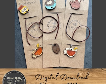 紅茶とコーヒーのチャームブックマークSVGセット（パッケージファイル付き）