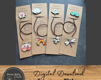 ファンキーなボヘミアンチャームブックマークSVG（パッケージファイル付き）