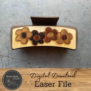 Flower Hair Clip SVG, Laser File