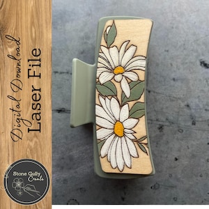 Daisy Hair Clip SVG Laser File