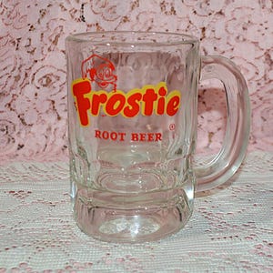 Frostie Root Beer Mug - Vintage 1950s 1960s Root Beer Mug Advertisement - Glassware Heavyweight Beer Mug - Frostie Drive Inn Soda Fountain
