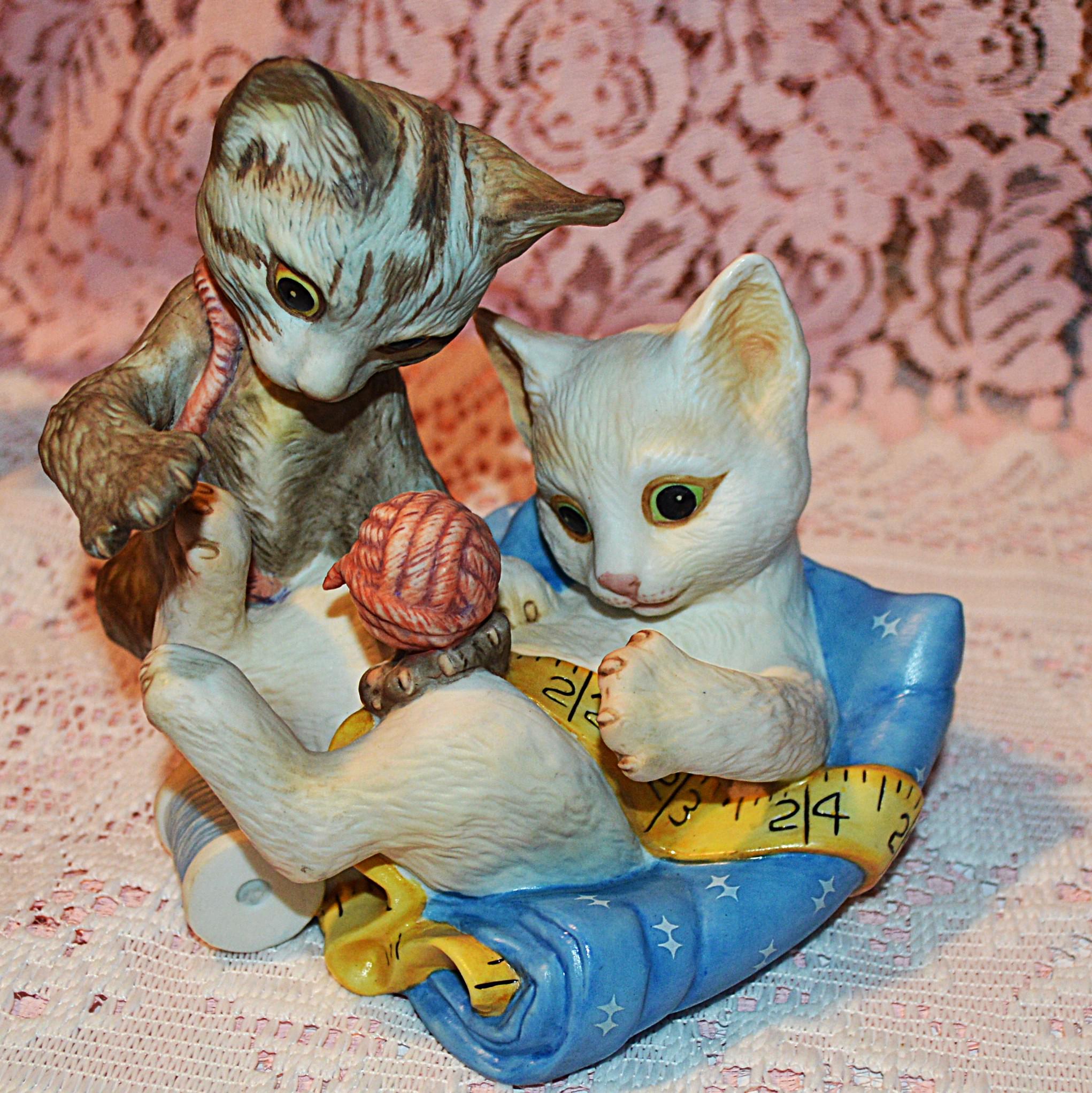 Goebel ヴィンテージ ポーセリン 猫 ドール 人形 置物22cm