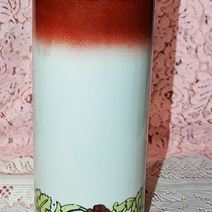 Vintage Grape Vine Stoneware Wine Cooler | Ecco Nova Pottery | MCM | Table Service Decor | White and Brown Wine Server