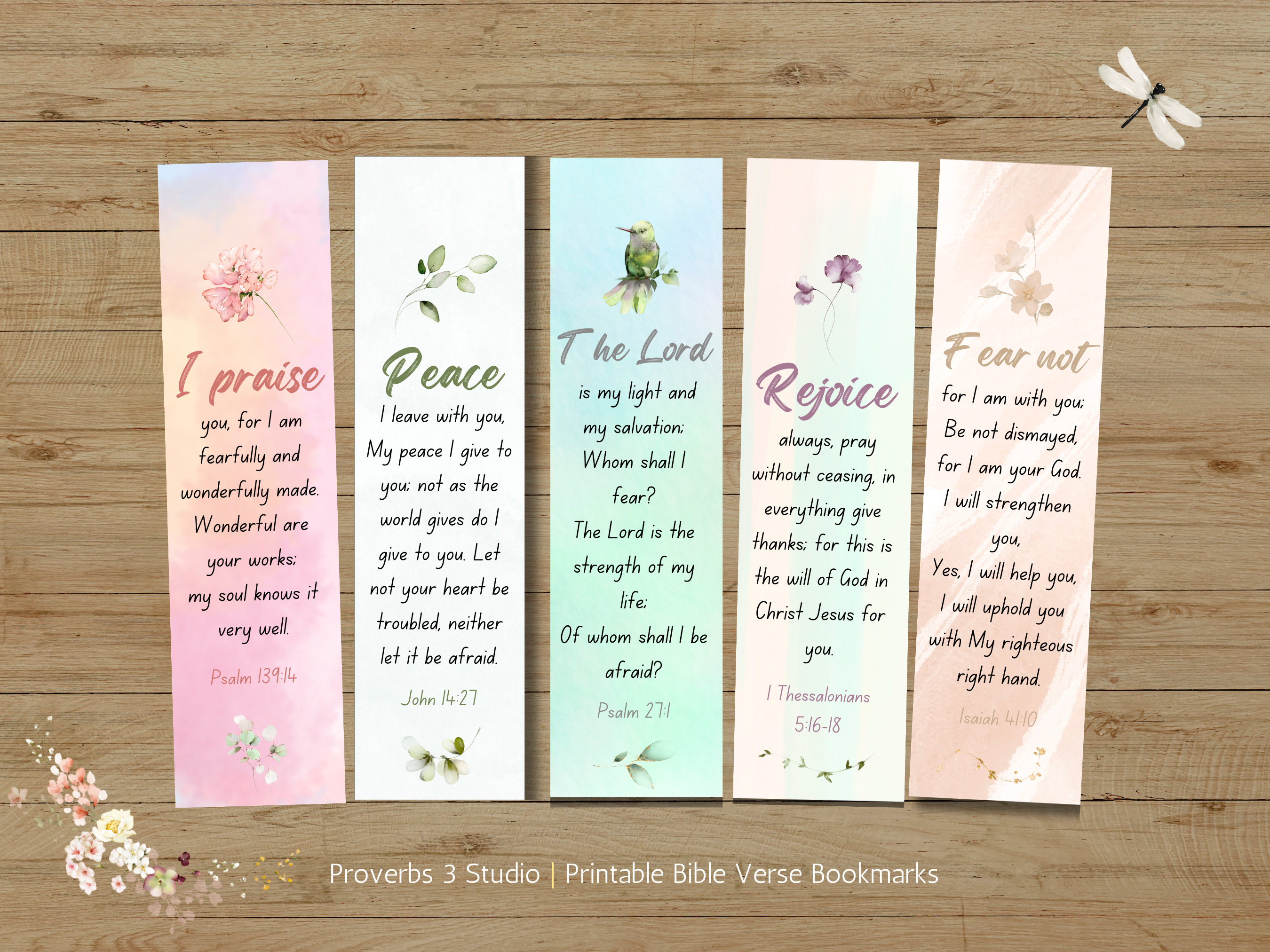 Faith-based Bookmark Set, Printable Bible Verse Bookmarks, Gift for ...