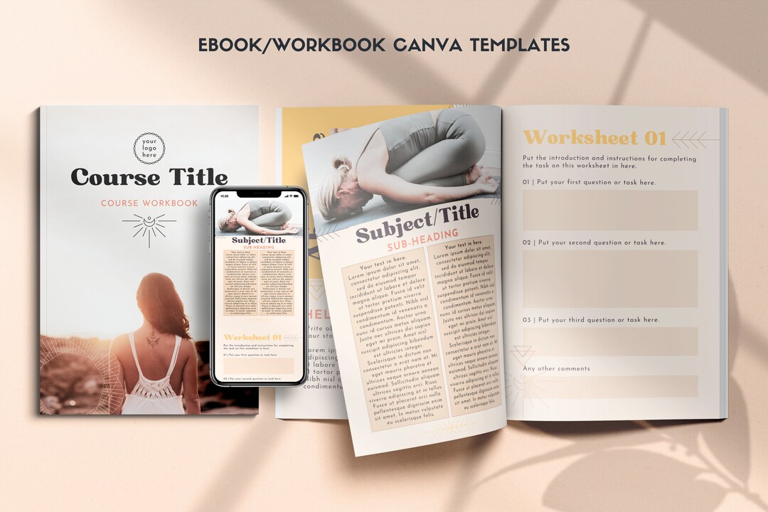 Ebook Workbook Canva Template for Course Creator, Blogger, Small ...