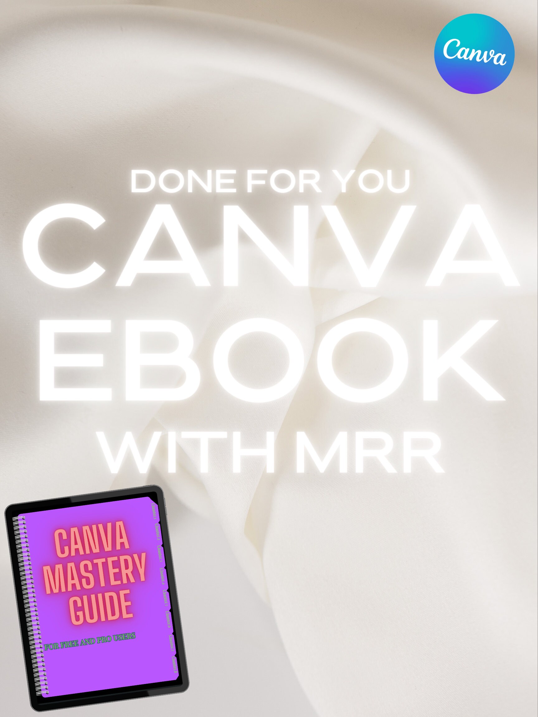 PLR Done for You Ebook Template Canva With MRR Resale Rights Chapter
