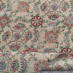 5x8 Red Beige Blue Green Turkish Rug 5x8 Natural Oushak Rug, Turkish Kitchen Kids Entry Living Room Bedroom Anatolian Wool Rug,5.0x7.9 Ft