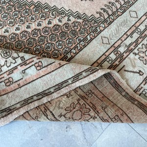 Wonderful! 7x10 Pink Brown Green Turkish Rug, 7x10  Vintage Rug, Oushak Kitchen Kids Entryway Bedroom Living Room Rug,Home Decor 7.4x9.5 Ft