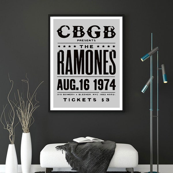 THE RAMONES Poster, Icon, Punk Rock Music, Wall Art, Home Decor