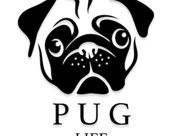 Pug Life Dog Vinyl Decal