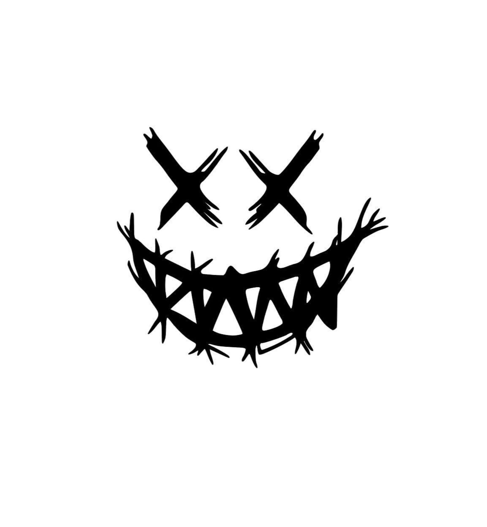 Disturbing Image Decals Evil Disturbed Smile Vinyl Decal for Cars Laptops and More! - Etsy