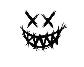 Evil Disturbed Smile Vinyl Decal For Cars Laptops and More!
