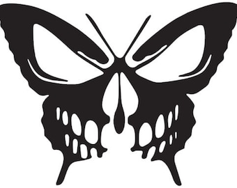 Butterfly Skull Vinyl Decal