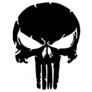 Distressed Skull Vinyl Decal