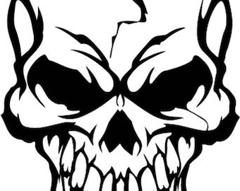 Evil Skull Vinyl Decal