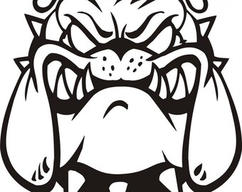 Military Bulldog Marine Vinyl Decal