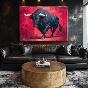 Bull Canvas, wall art, home art, painting