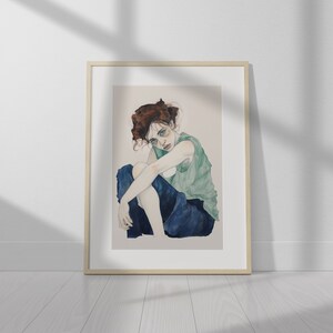 Printable Art, sad woman, digital download zdjęcie 4