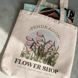 Studio Ghibli Tote Bag - Studio Ghibli Bag - Anime Merch - Anime Lover Gift - Gift For Her Pendragon Flower Shop - Howl&#39;s Moving Castle