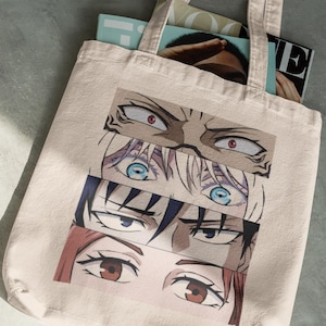 Gojo Satoru Tote Bag - Jujutsu Kaisen Tote Bag - Anime Bag - Anime Merch - Megumi Fushiguro- Anime Lover Gift - Gift For Her -